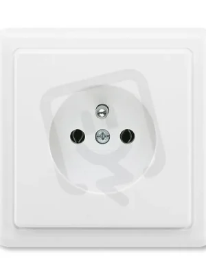 Sezónní Sleva Zásuvka ABB CLASSIC chráněná jasně bílá 5517-2389 B1