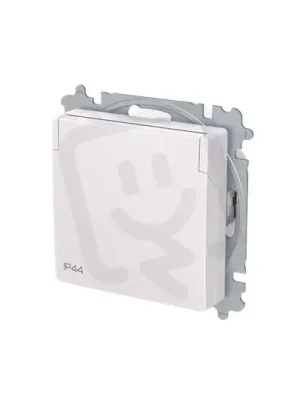 Zásuvka ABB ZONI s clonkami s víčkem IP44 bílá 6619T-A06995 500 Značkový