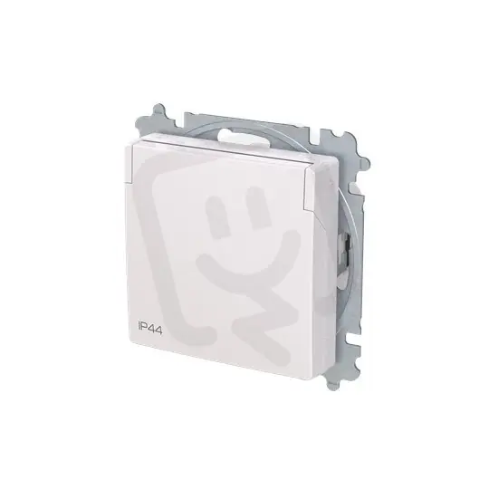 Zásuvka ABB ZONI s clonkami s víčkem IP44 bílá 6619T-A06995 500 Značkový