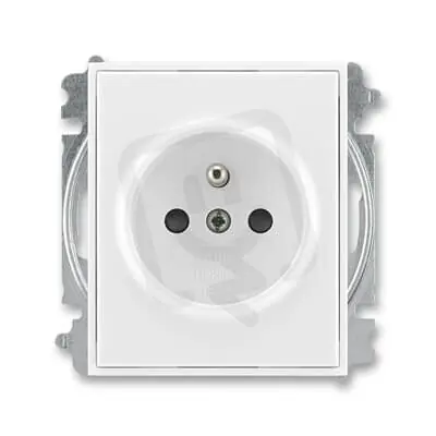 Speciální Cena Zásuvka ABB ELEMENT/TIME s ochr. kolíkem, s clonkami bílá/bílá 6619E-A06357 03