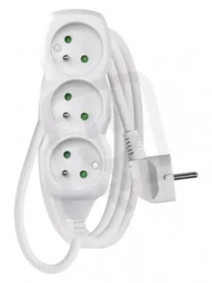 Prodlužovací kabel 1,5 m 3 zásuvky bílý PVC 1mm2 EMOS P0311 Cenová Bomba