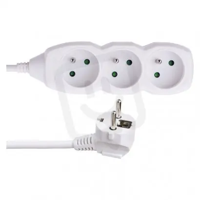 Cenový Hit Prodlužovací kabel 3 m 3 zásuvky bílý PVC 1mm2 EMOS P0313