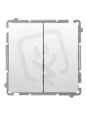 Přepínač dvojitý střídavý, řazení 6+6, 10AX, 250V~, bílá BMW6/2.01/X/11 Rychlé Dodání
