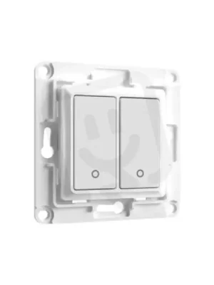Rychlé Dodání Nástenný vypínač SHELLY WALL SWITCH 2 WHITE 2násobný, bez rámečku, bílá