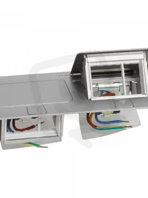 Značkový POP-UP KRABICE DO PODLAHY, MATNÝ HLINÍK, 2X3 MODULY LEGRAND 054012