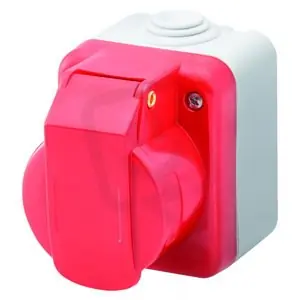 Zásuvka 16A 3pól.+E 400V, IP44, šedá GEWISS GW26223 Ověřený
