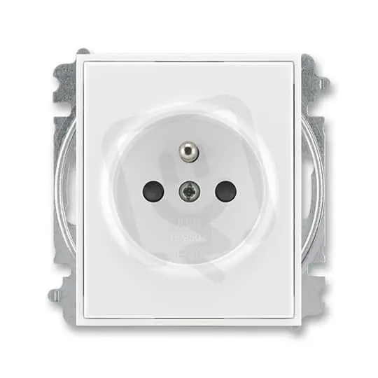 Aktuální ABB ELEMENT,TIME Zásuvka chráněná s clonkami bílá/bílá 5519E-A02357 03