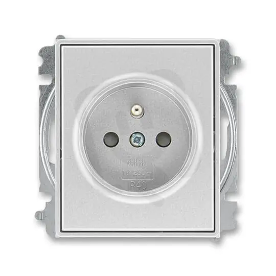 ABB TIME Zásuvka chráněná s clonkami bezšroubové svorky titanová 5519E-A02357 08 Levný