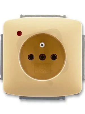 Zásuvka ABB TANGO s ochr. kolíkem s ochranou před přepětím béžová 5598A-A2349D Sezónní Sleva