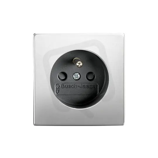 Zlevněný ABB FUTURE LINEAR Zásuvka s ochr. kolíkem ušlechtilá ocel 5519B-A02357866
