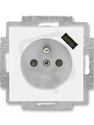 Ihned K Objednání Zásuvka s USB nabíjením 5569H-A02357 01 bílá/ledová bílá Levit ABB