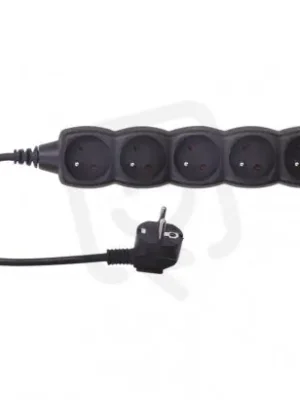 Prodlužovací kabel 3 m 5 zásuvek černý PVC 1mm2 EMOS PC0513 Akce