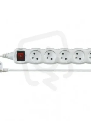 Koupit Online Prodlužovací kabel 10 m 5 zásuvek s vypínačem bílý PVC 1mm2 EMOS P1510