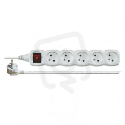 Koupit Online Prodlužovací kabel 10 m 5 zásuvek s vypínačem bílý PVC 1mm2 EMOS P1510