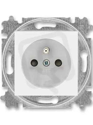 ABB LEVIT Zásuvka s ochr. kolíkem s clonkami bílá/ledová bílá 5519H-A02357 01 Akční Cena