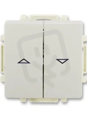 Žaluziový spínač ABB SWING řazení 1+1 s blokováním světle šedá 3557G-A89340 S1 Must-Have