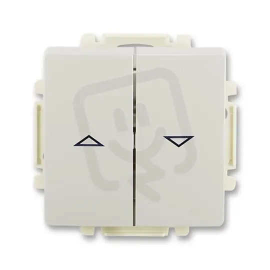 Žaluziový spínač ABB SWING řazení 1+1 s blokováním světle šedá 3557G-A89340 S1 Must-Have