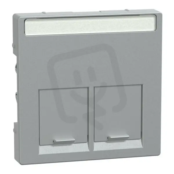 Ověřený Merten Centrální deska datové zásuvky 2xRJ45 Aluminium SCHNEIDER MTN466560