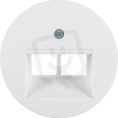 Centrální díl, pro zásuvku datovou 2x RJ45, R.x/serie 1930/R.classic, bílá lesk Vysoce Kvalitní