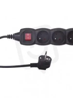 Koupit Online Prodlužovací kabel 3 m 3 zásuvky s vypínačem černý PVC 1mm2 EMOS PC1313