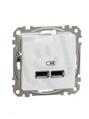 Cenová Bomba Sedna D/E Dvojitá USB A+A nabíječka 2.1A, Bílá SCHNEIDER SDD111401
