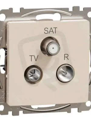 Sedna D/E TV-R-SAT zásuvka průběžná 7dB, Béžová SCHNEIDER SDD112484 Expresní Doručení