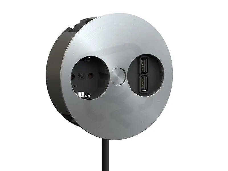 Bachman 931.032 Zásuvková jednotka TWIST USB 1x230V 1xUS Přímo Od Výrobce