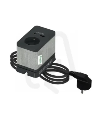 Finální Výprodej Unica System+ Stolní box S se zásuvkou/USB A 3.1A Antracit SCHNEIDER INS44053