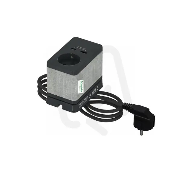 Finální Výprodej Unica System+ Stolní box S se zásuvkou/USB A 3.1A Antracit SCHNEIDER INS44053