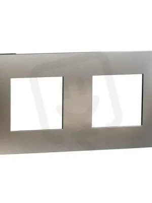 Krycí rámeček NOVÁ UNICA STUDIO METAL dvojnásobný, White Aluminium/Černý Pouze Dnes