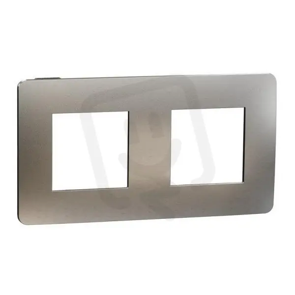 Krycí rámeček NOVÁ UNICA STUDIO METAL dvojnásobný, White Aluminium/Černý Pouze Dnes
