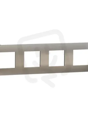 Poslední Šance Krycí rámeček NOVÁ UNICA STUDIO METAL čtyřnásobný, White Aluminium/Černý