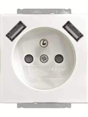ABB Future linear Zásuvka s kolíkem 2x USB mechová bílá 20 MUCB2USB-884-500 Must-Have