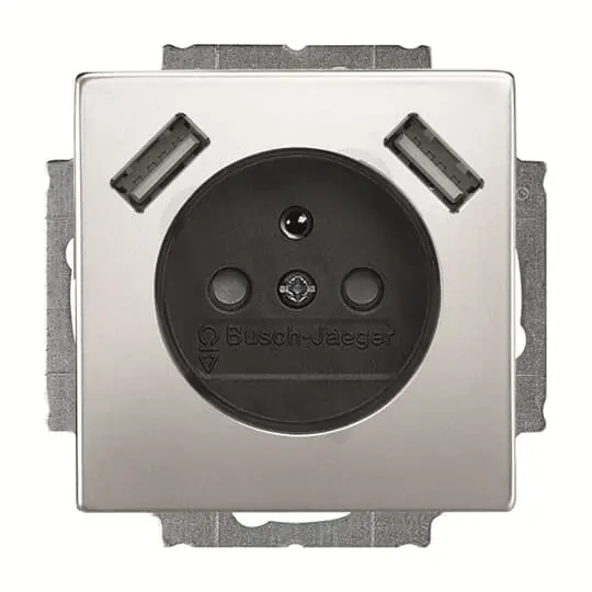 Speciální Cena ABB Future linear Zásuvka s kolíkem 2x USB ušlechtilá ocel 20 MUCB2USB-866-500