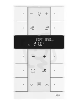 Sezónní Sleva Ovládací prvek Tenton ABB KNX 10nás s termostatem, IAQ, studio bílá