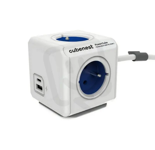 Extended USB PD 20W, A+C,1.5m cable-Blue Nejlepší Cena