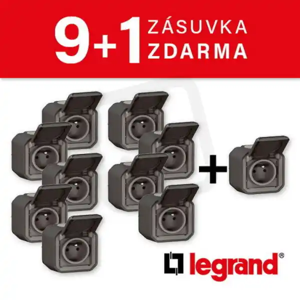 Bezpečná Platba 069791LA PLXN55 ZÁSUVKA PO.ANTR AKCE 9+1