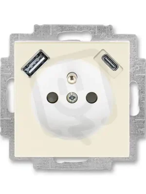 Odeslání Ihned Zásuvka ABB LEVIT s clonkami, USB-A/C slonová kost/bílá 5569H-A32357 17