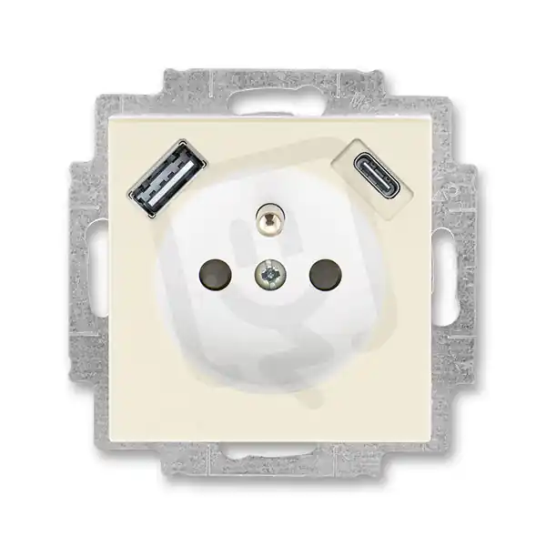 Odeslání Ihned Zásuvka ABB LEVIT s clonkami, USB-A/C slonová kost/bílá 5569H-A32357 17