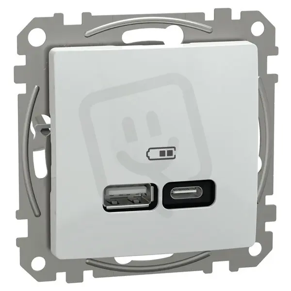 Ověřený Rychlonabíječka, Sedna D/E, dvojitá USB A+C 21W, bílá SCHNEIDER SDD111405
