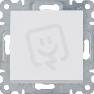 Aktuální Přepínač střídavý, řazení 6, bílá lesk HAGER WL0020