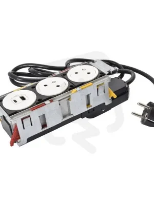 DISQIN 2X2P+T USB A+C BÍLÁ Bezpečná Platba