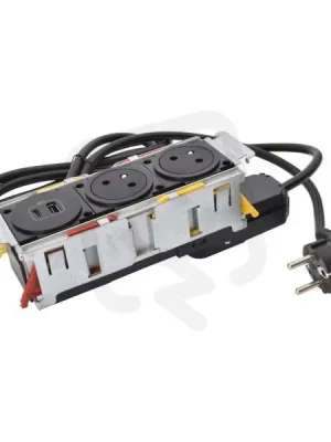 Rychlé Dodání DISQIN 2X2P+T USB A+C ČERNÁ