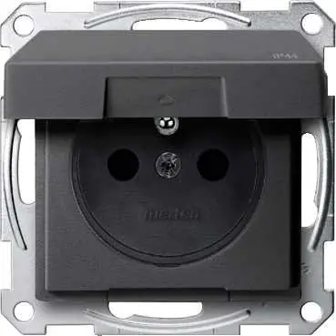 Merten Zásuvka 2P+E 250V s víčkem IP44 System M Antracit SCHNEIDER MTN2614-0414 Poslední Šance