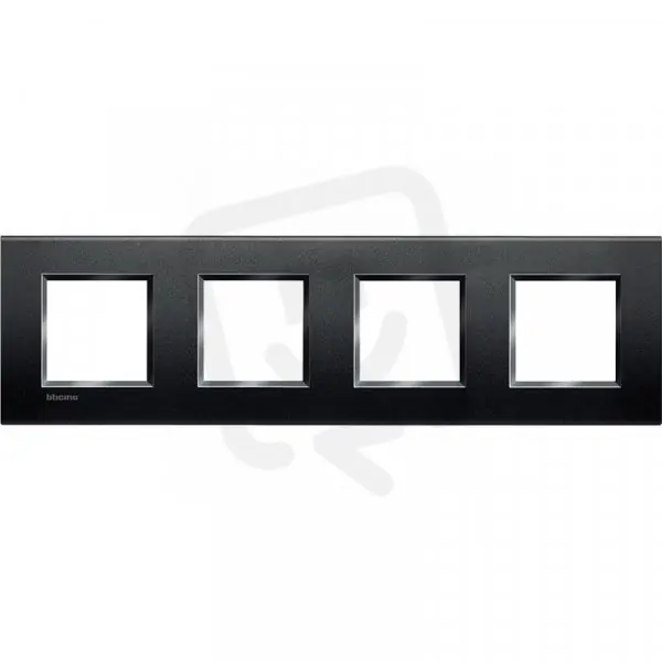 BTICINO LIVINGLIGHT RÁMEČEK HRANATÝ 2+2+2+2MODULOVÝ ANTRACIT LNA4802M4AR Expresní Doručení