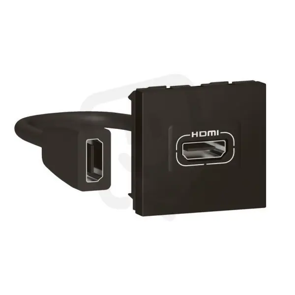 MOSAIC PŘEDKONEKTOROVANÁ ZÁSUVKA HDMI VERZE 2.0 2 MODULY ČERNÁ LEGRAND 079479L Víkendová Akce