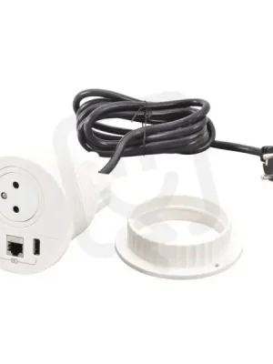 Nízká Cena 654701 DISQ80 2P+T USB A+C RJ45 BÍLÁ
