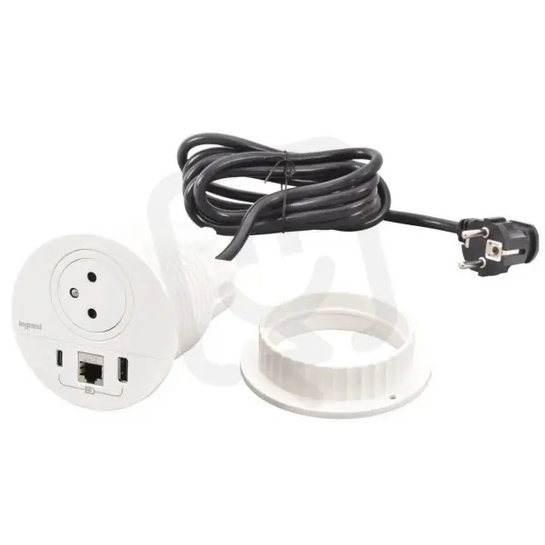 Nízká Cena 654701 DISQ80 2P+T USB A+C RJ45 BÍLÁ