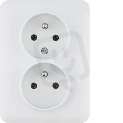 Nejprodávanější Dvojzásuvka s ochranným kolíkem kompletní, Lumina, 16 A/250V AC, bílá, Lumina