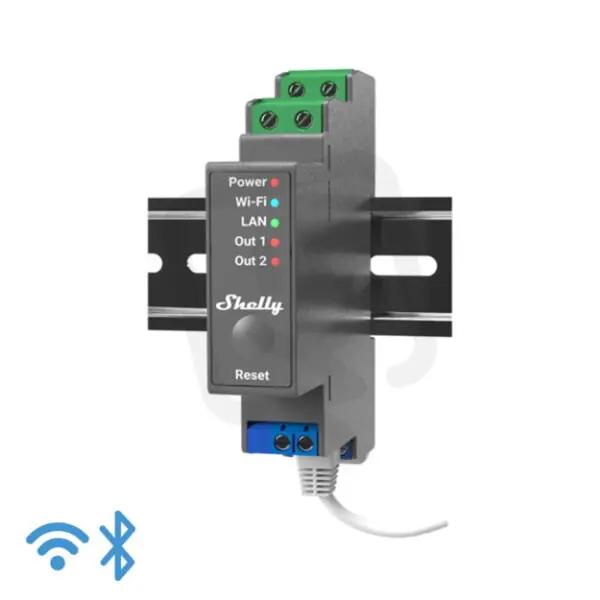 Spínací modul na DIN lištu SHELLY PRO 2 2kanálový, LAN, WiFi, Bluetooth Cenově Výhodný